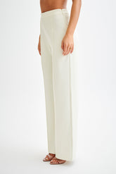 Antonia Pleated Wide Leg Pants - Ivory